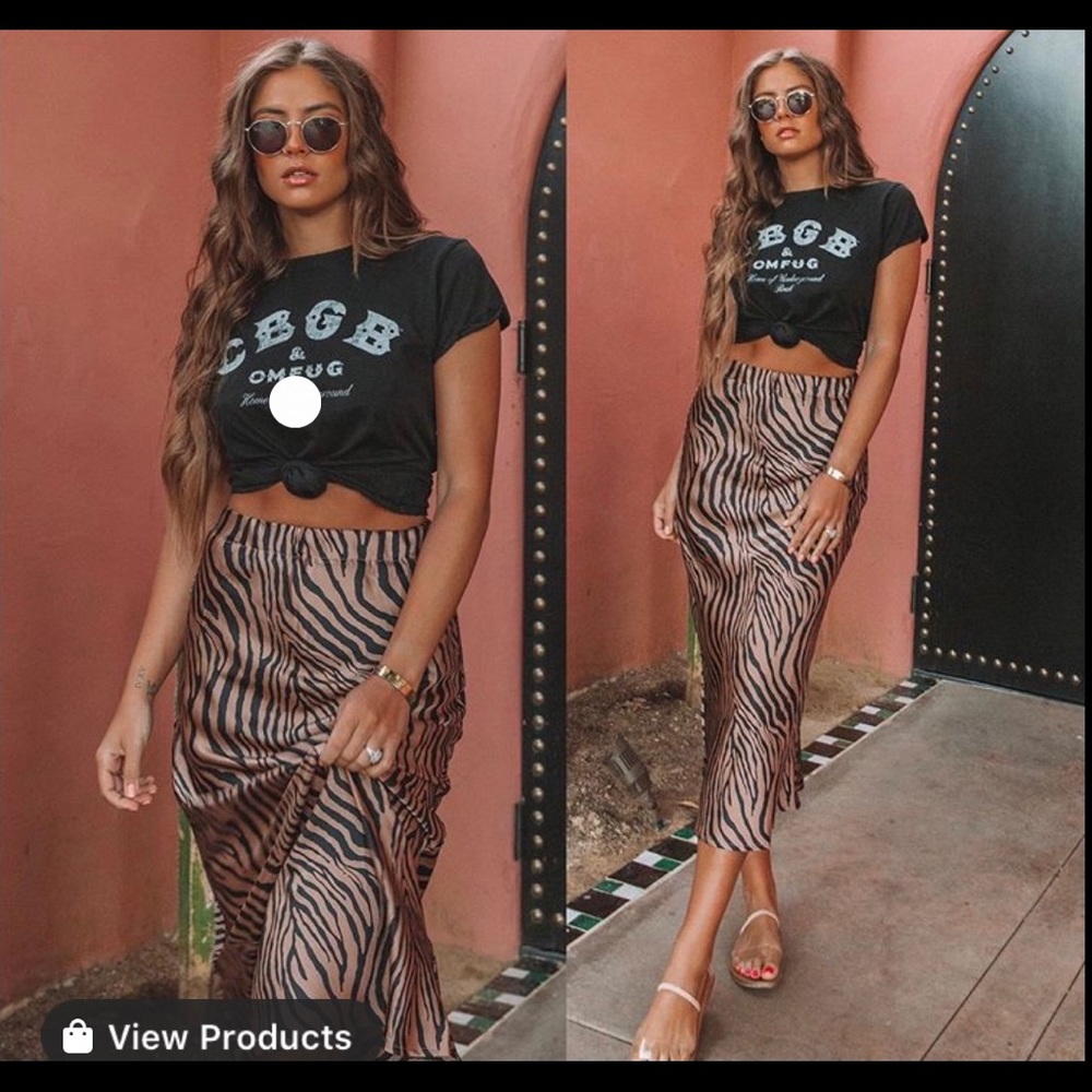 🌷VICI🌷 Satin midi skirt M